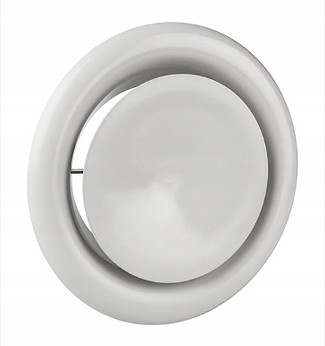 Anemostat okrągły wywiewny fi 100 biały