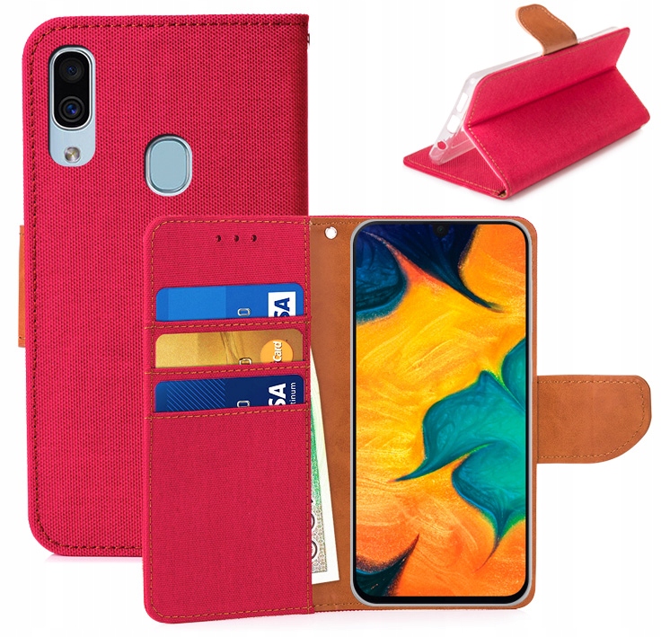 

Etui Portfel Canvas do Samsung Galaxy A40