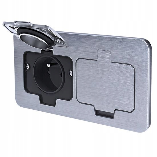 Solight 5B323 vstavaná podlahová dvojzásuvka