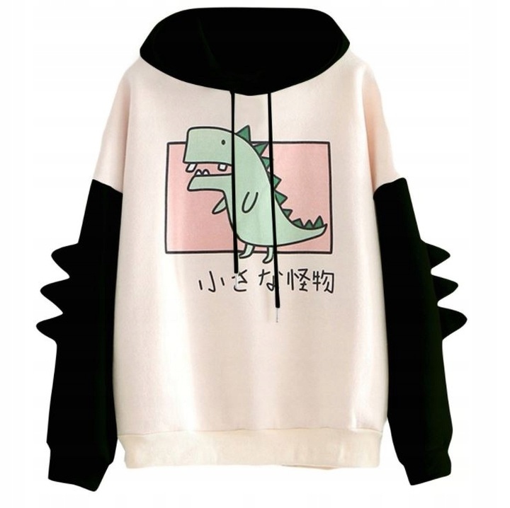 Dámská mikina s kapucí Japonský Dinosaurus L