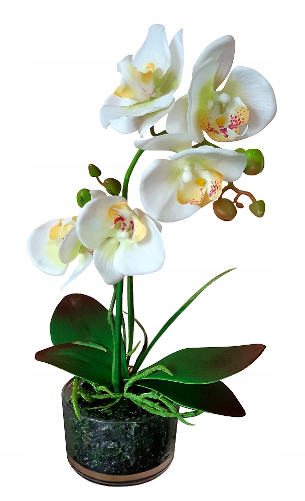 STORCZYK SZTUCZNY silikonowy w doniczce ORCHIDEA