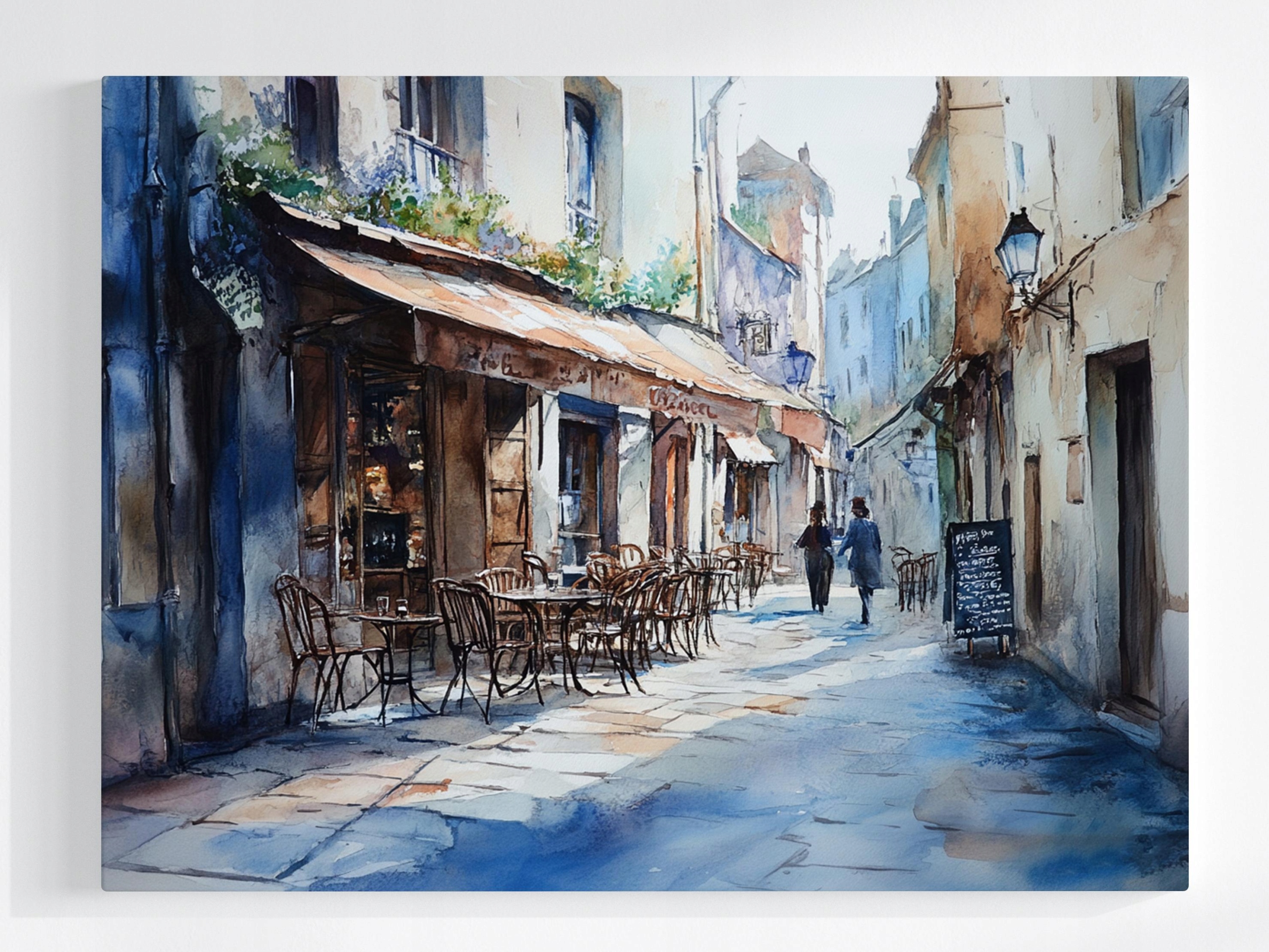 Obraz Na Plátně Canvas Pařížská Ulice Kavárna Akvarel Krajina 80x60
