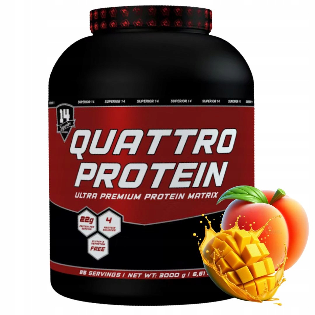 SUPERIOR14 Quattro Protein 3000G protein mix bílkovin wpc wpi koncentrát iso