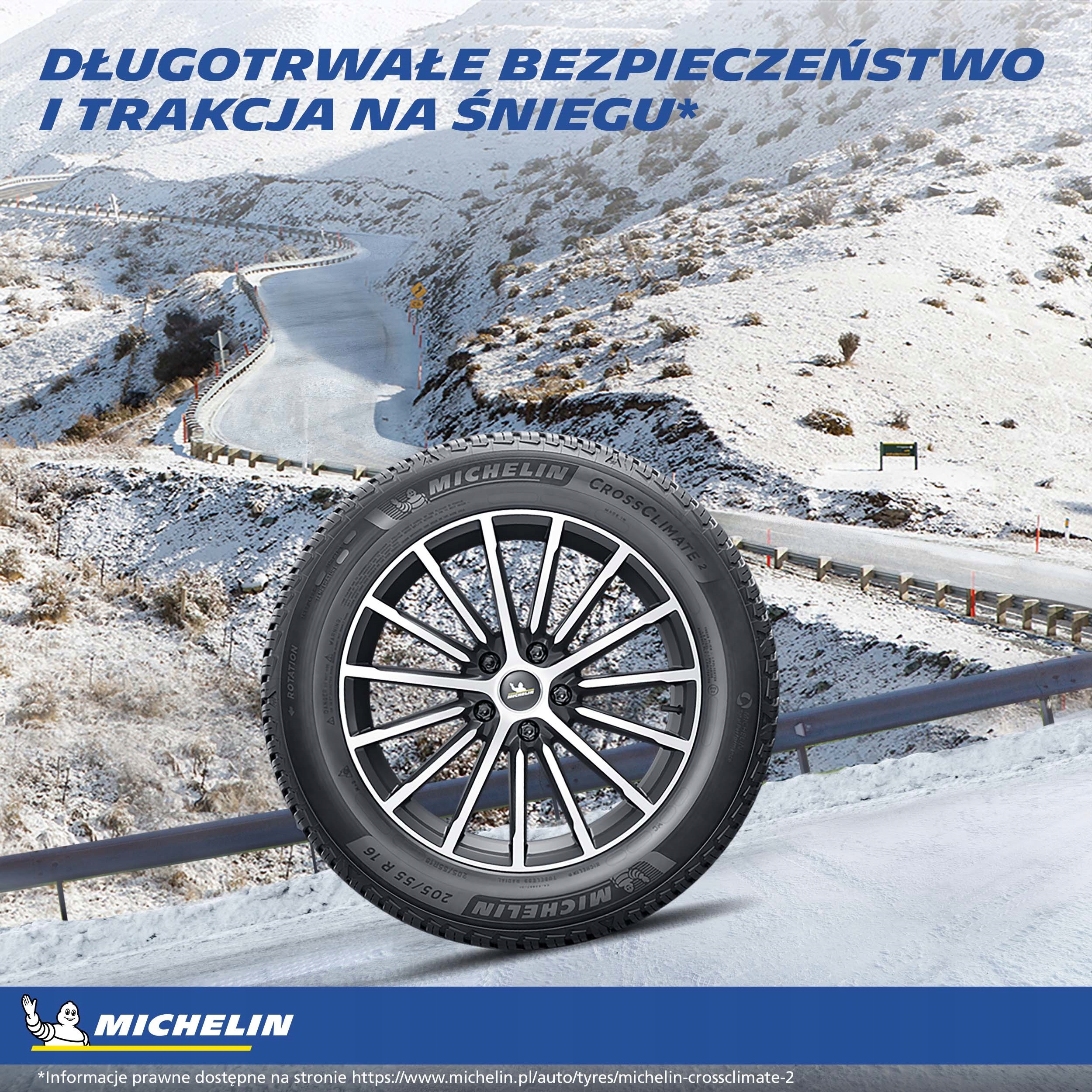 4x MICHELIN 235/60R18 107V CrossClimate 2 SUV XL całoroczne Poziom hałasu zewnętrznego B