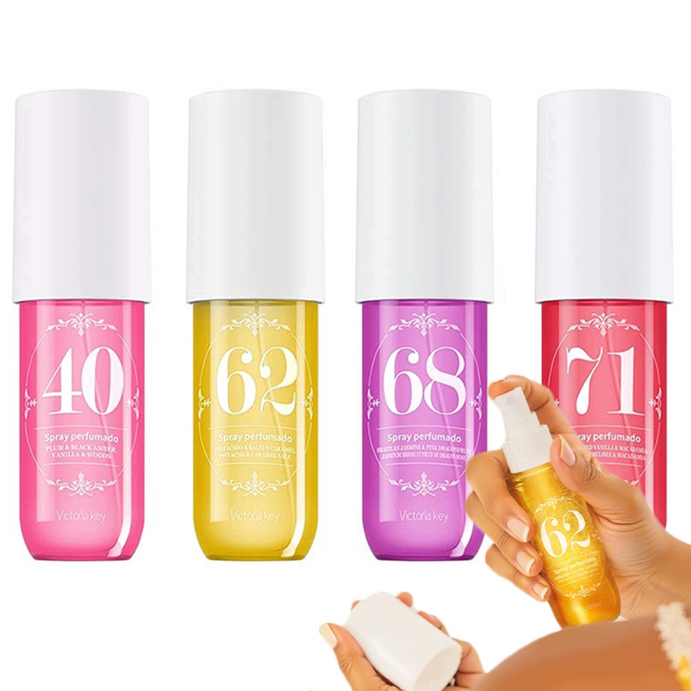 Ovocná Tělová Mlha Body Mist Dlouhotrvající 90ML 4Kusů