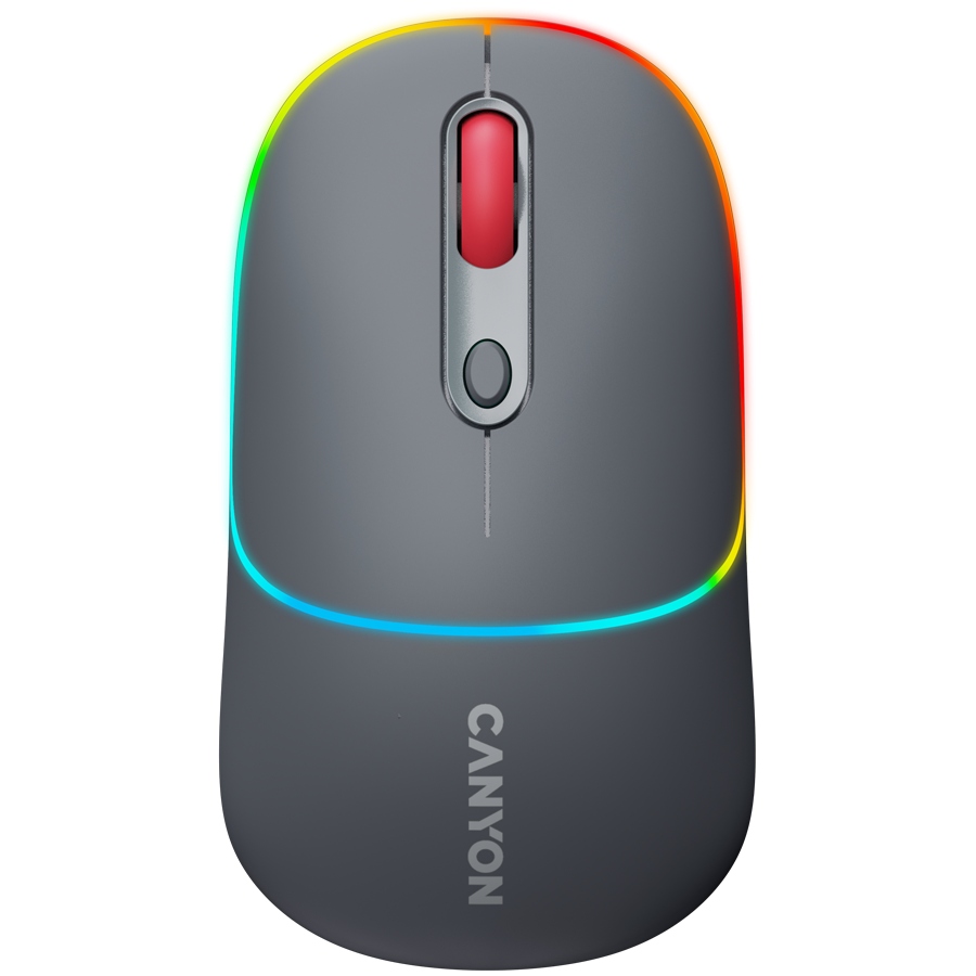Canyon Mysz bezprzewodowa MW-22 2w1 Rgb Szara