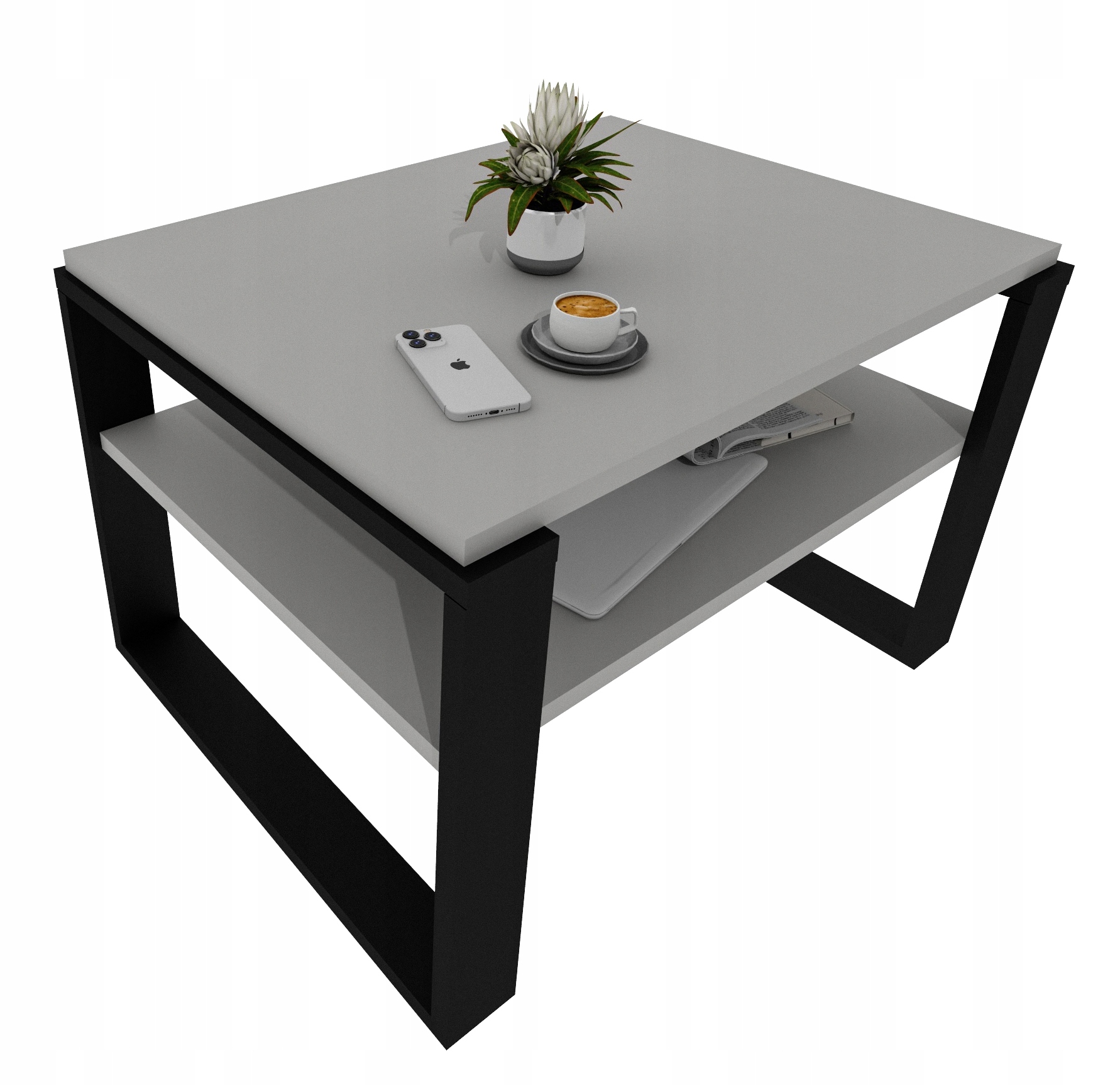 Konferenční stolek lavice stůl retro loft obývací pokoj pracovna šedá