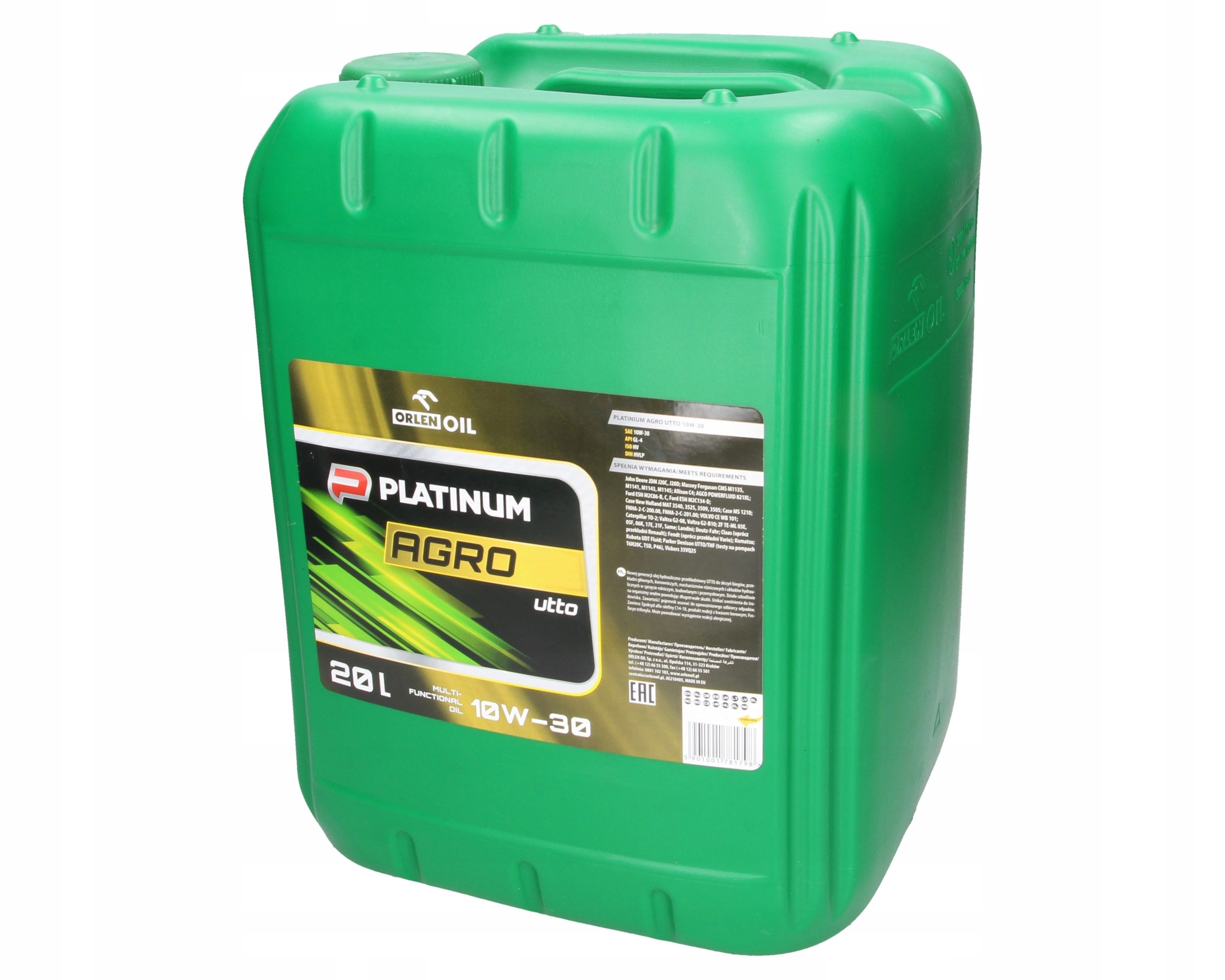 Orlen hydraulicko-převodový olej Agro Utto 10W-30 20 l.