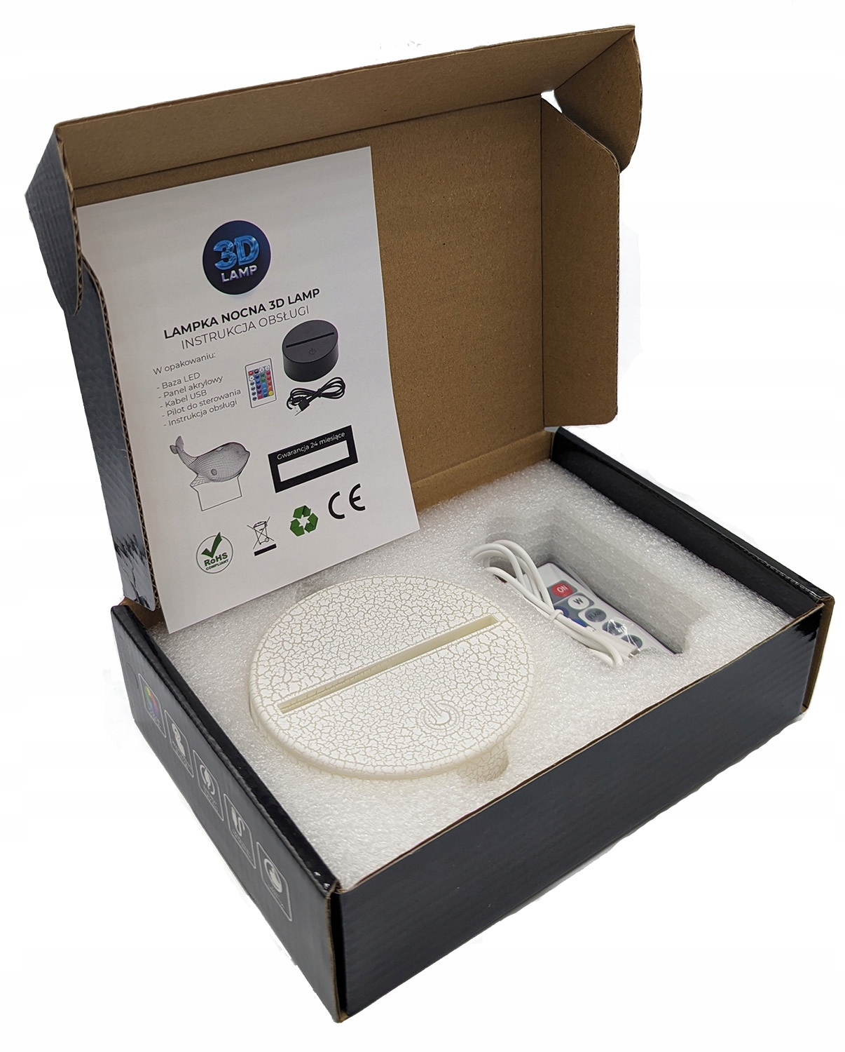 Lampka nocna Miś 3D LAMP LED Stan opakowania oryginalne
