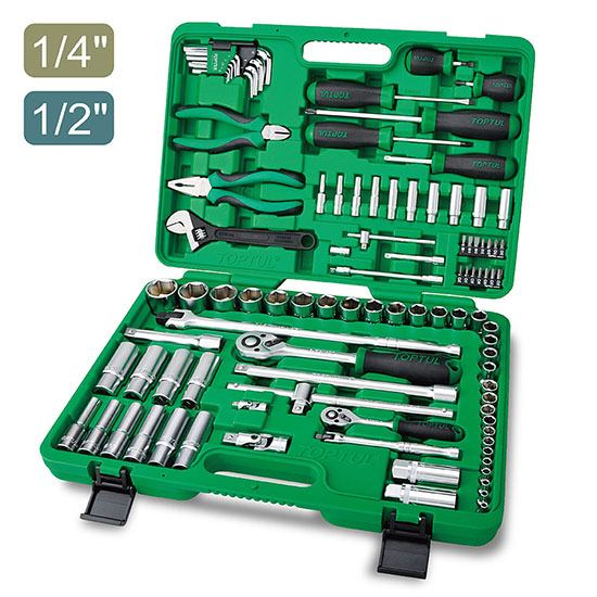 Sada Náradia 97 Ks 1/4" 1/2" Kufor Na Náradie Toptul