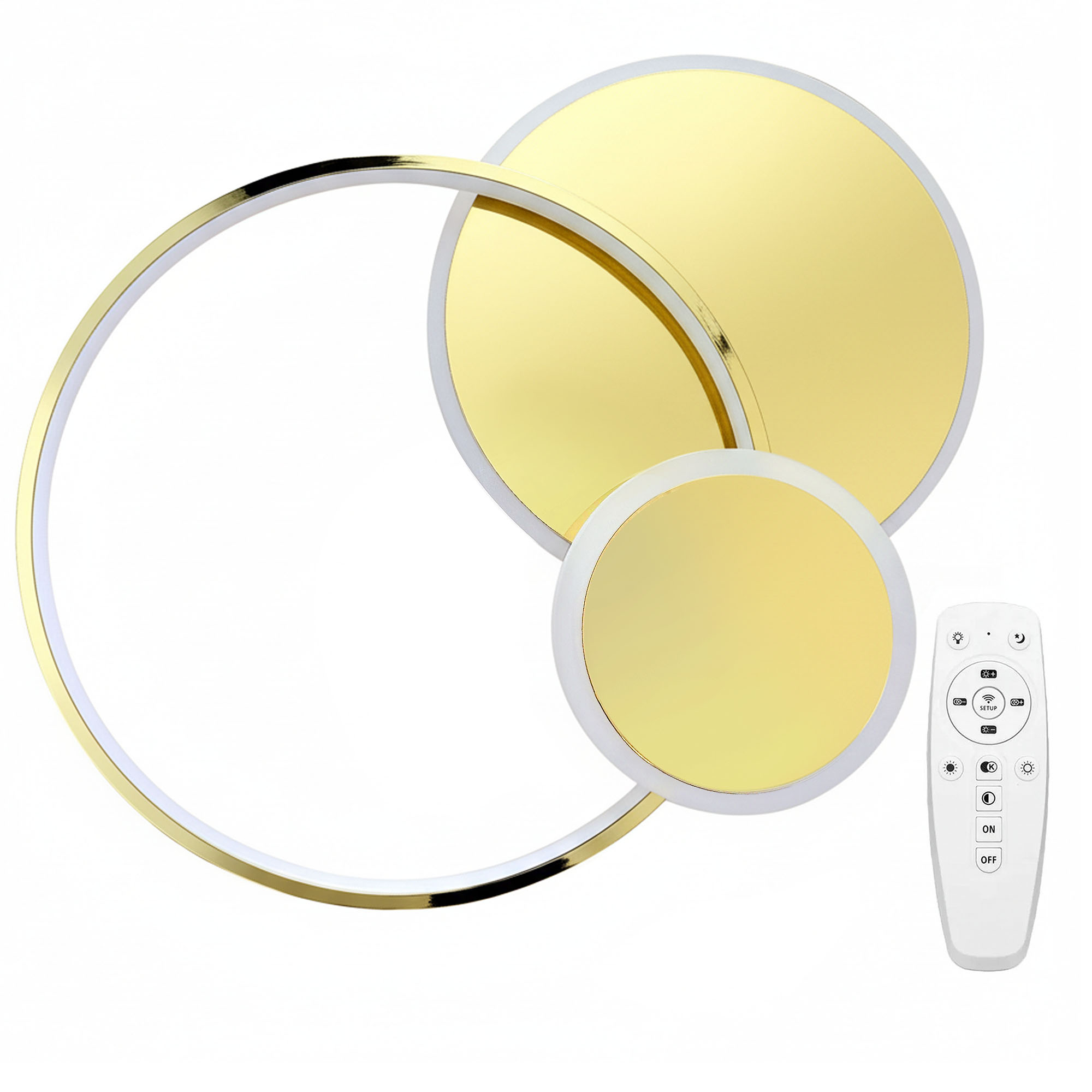 Toolight Lampa Stropné Svietidlo APP1710-C Gold Diaľkový Ovládač