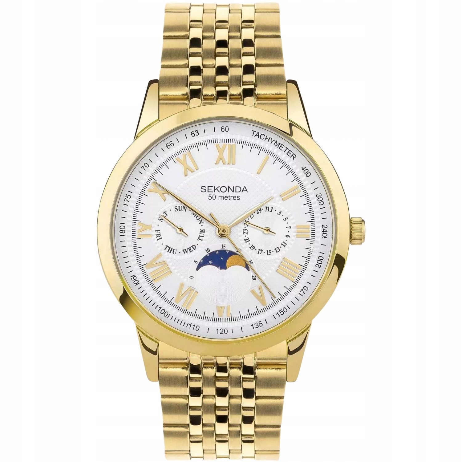 Pánské Hodinky Sekonda 30228 zlatý náramek