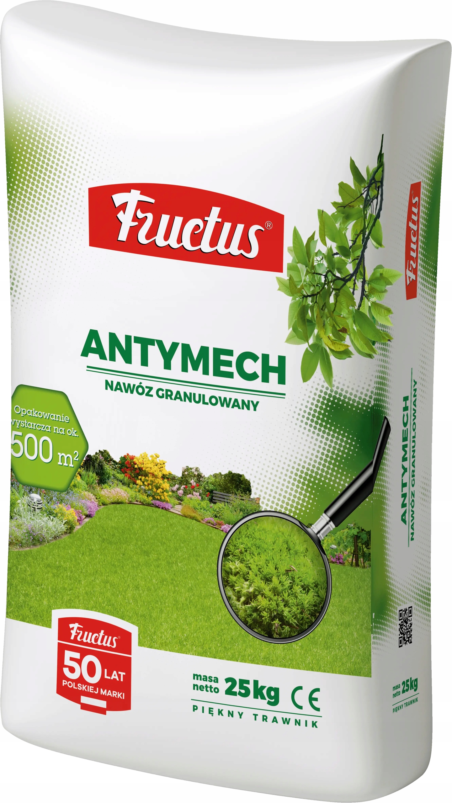 Antymech 25kg Nawóz do trawników trawy DUŻA ZAWARTOŚĆ ŻELAZA USUWA MECH Waga 25 kg