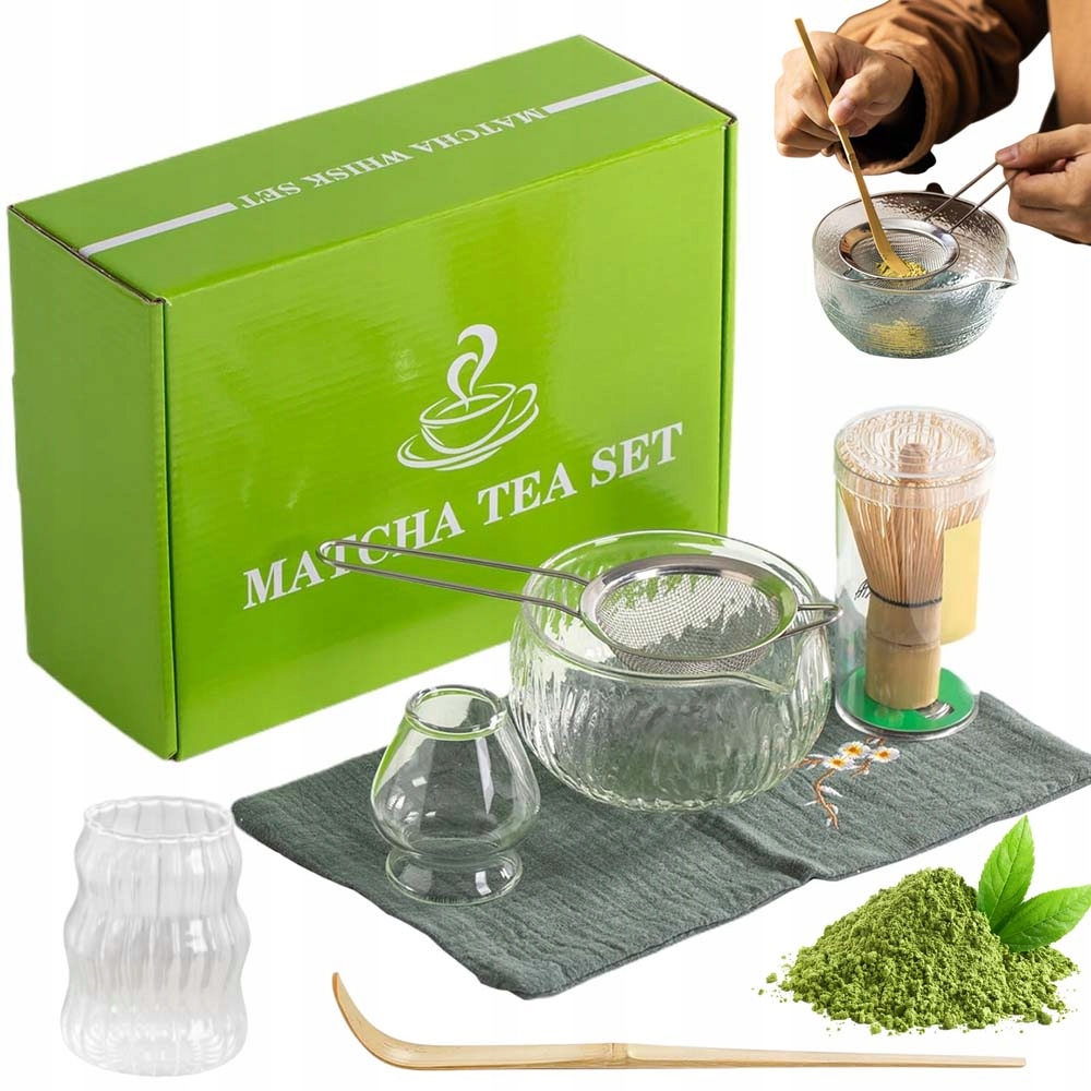Levně Kompletní Sada Pro Matcha Šlehací Metlu Sítko Miska Je Ideální Jako Dárek