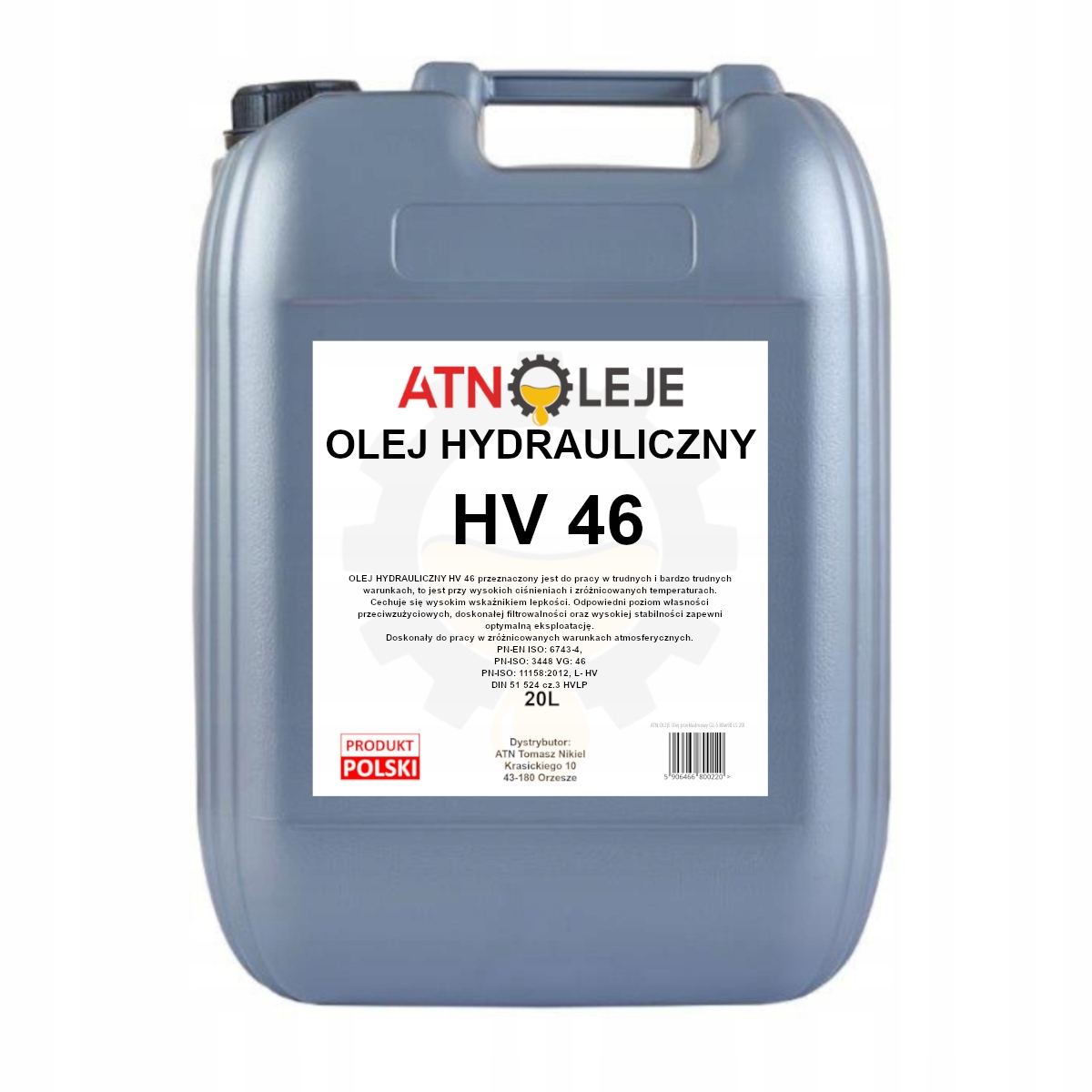 Olej hydrauliczny L-HV 46 20 litrów