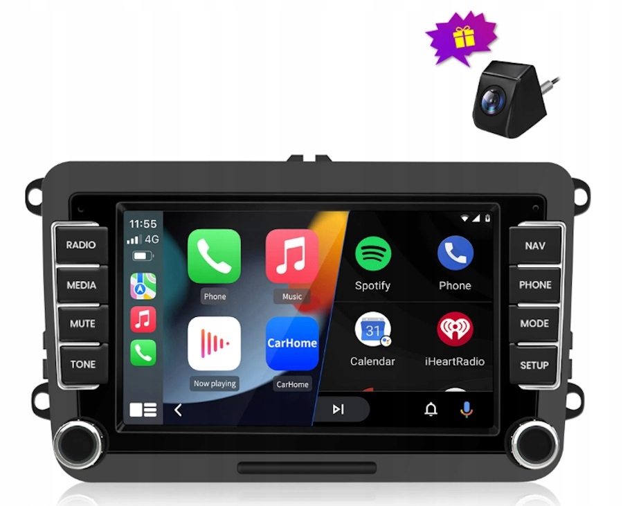 Multimediální Stanice Radio Android 13 Bt 2/64GB WiFi Kamera Vw Skoda Seat