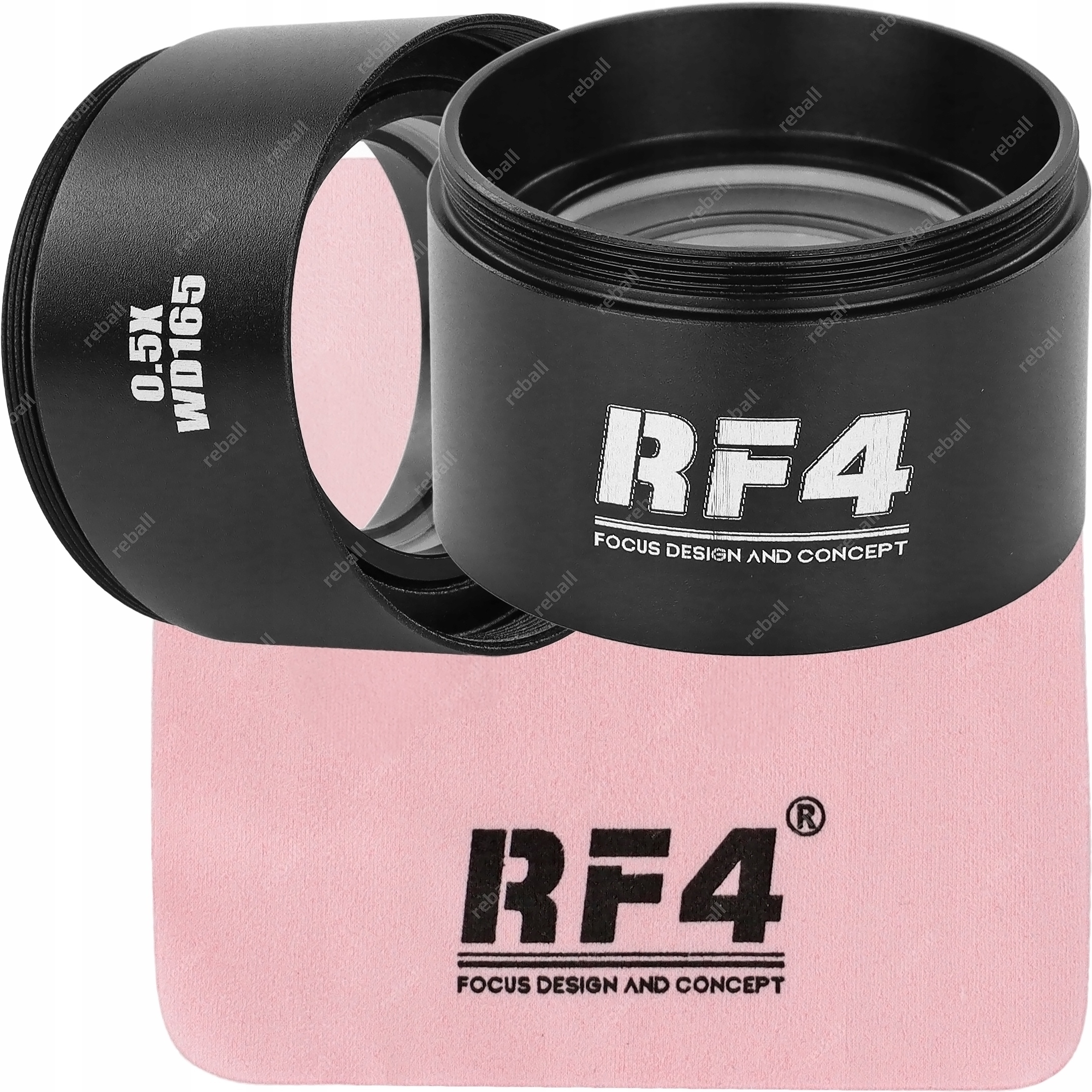 Čočka RF4 WD165 Barlowa Pro Objektivy Mikroskopů Se Zvětšením 0,5x