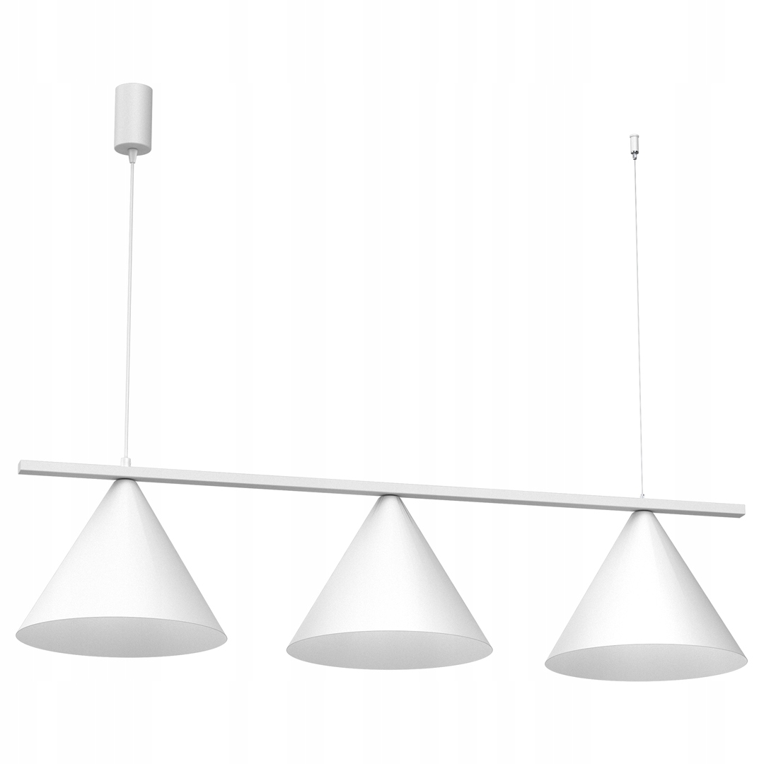 Závesná lampa Capital Biela 3XGX53 kovové tienidlo, kužeľ nad stôl