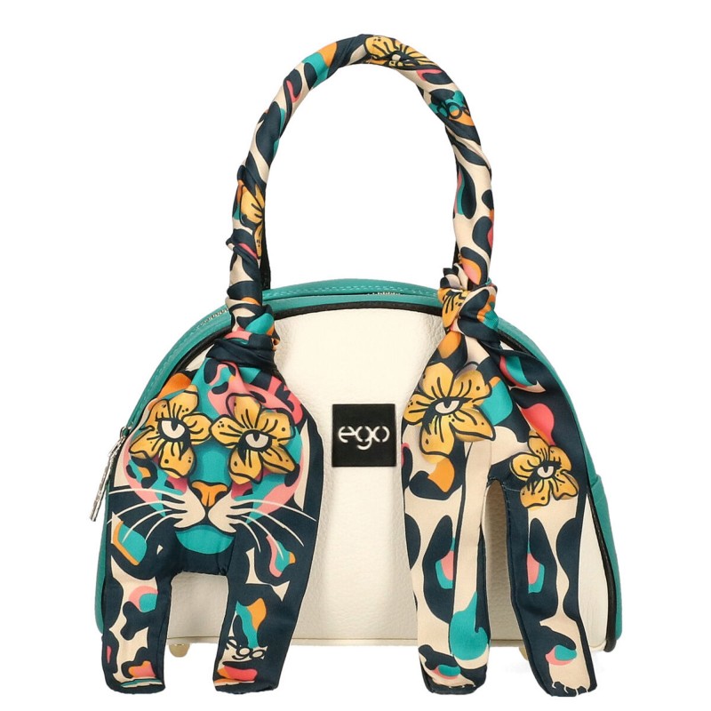 Dámská kožená kabelka Ego Kufřík Wild Flower Premium Designová