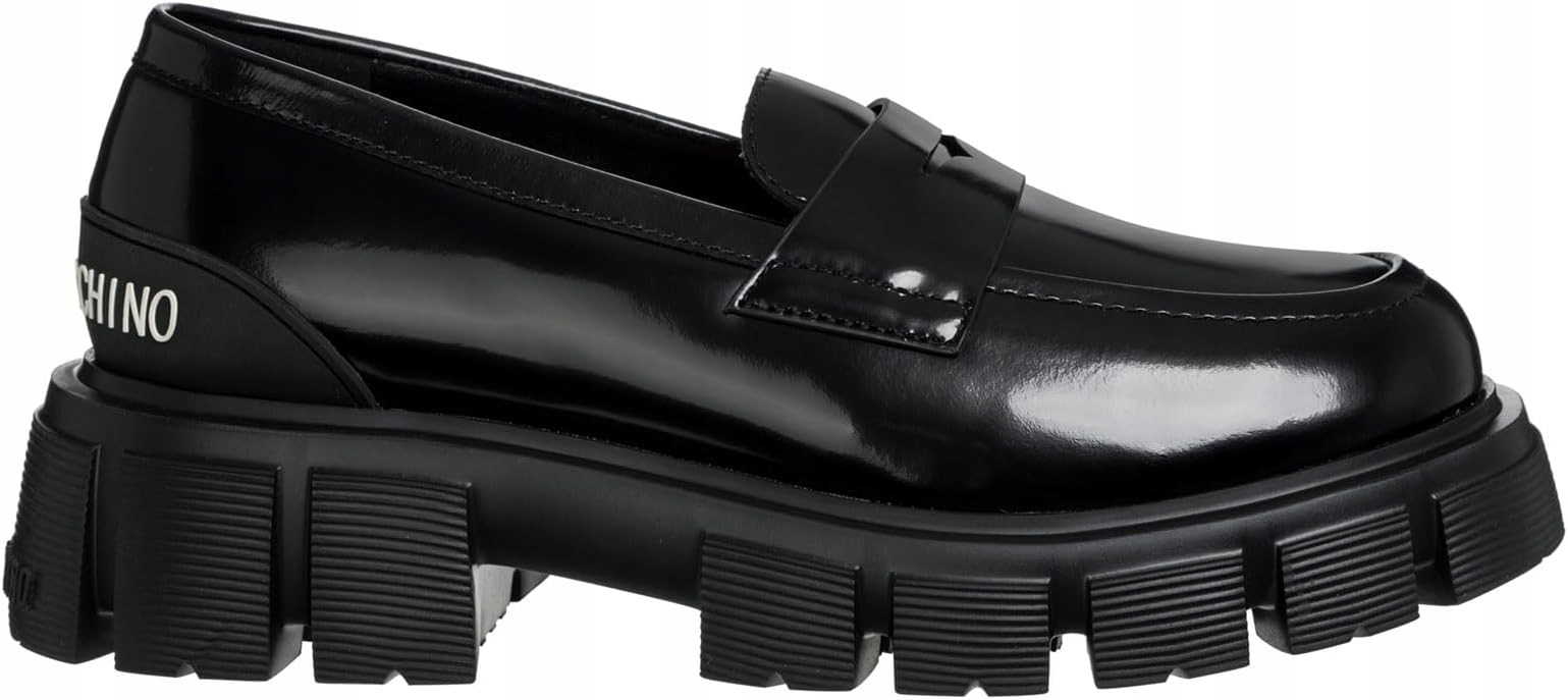 Love Moschino Černé Mokasíny S Tlustou Podrážkou 39 6 G