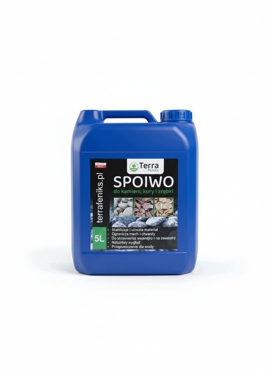 Lepidlo na kameny, kůru, 5 l, bezbarvý stabilizátor, lepidlo na štěpku Terra