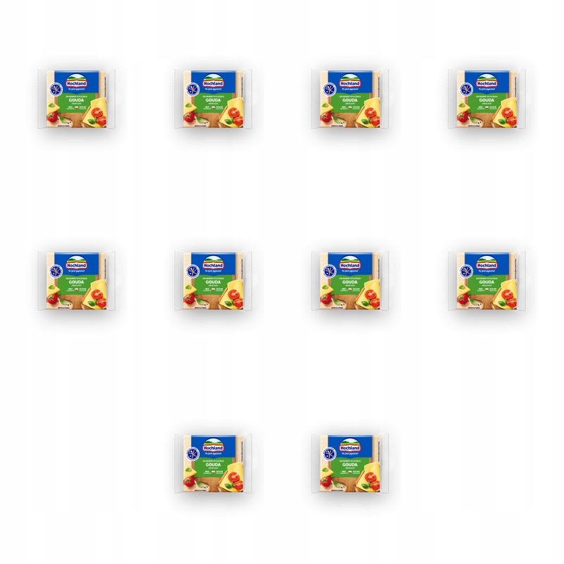 Hochland Gouda. Tavený sýr v plátcích s goudou 130 g X10