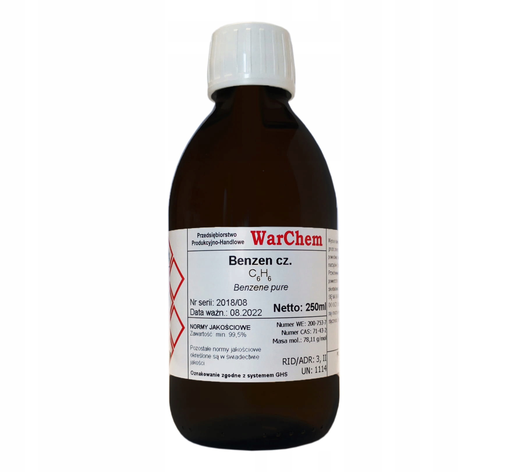 

Benzen czysty 250ml Warchem