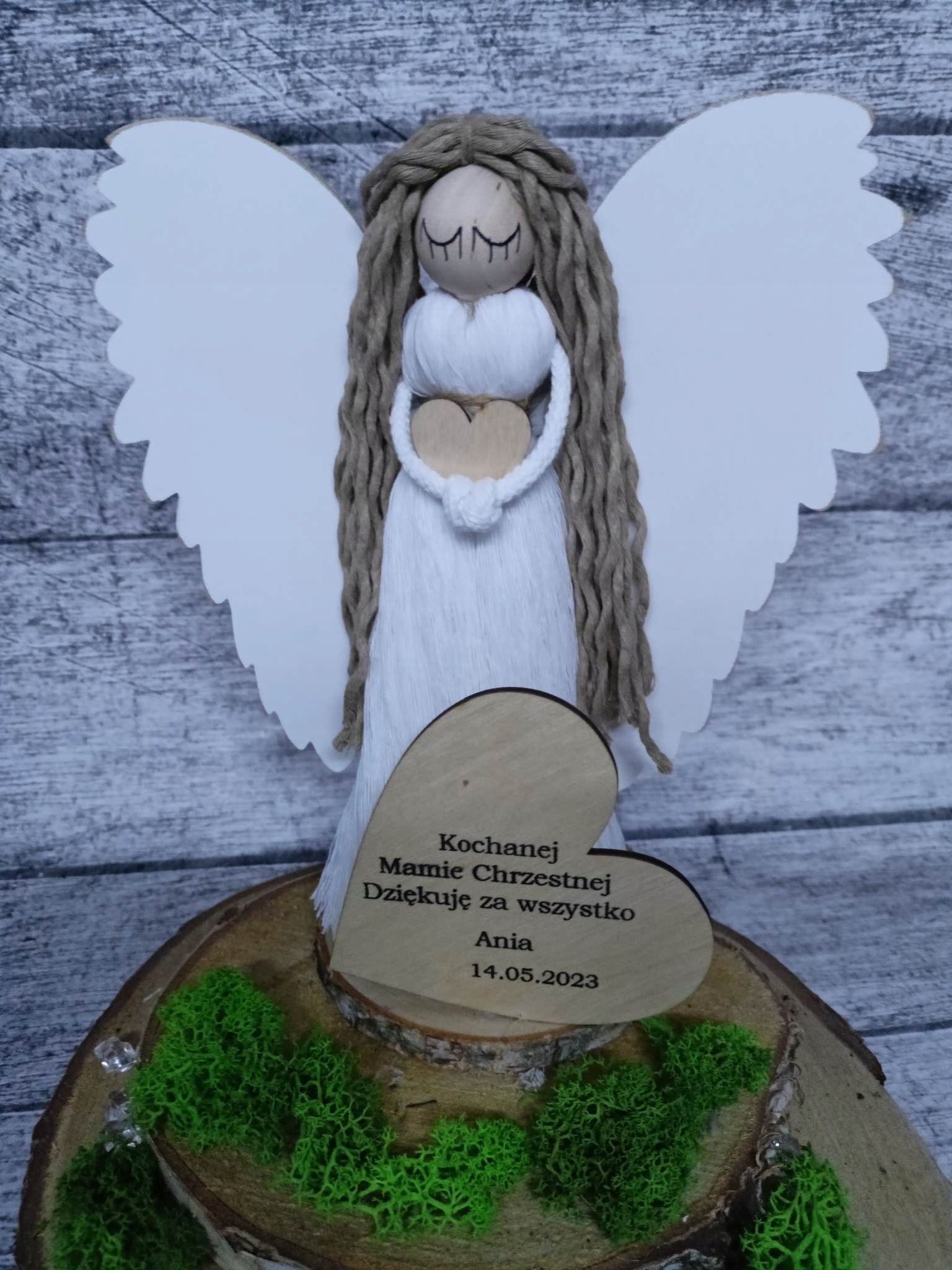 Poděkování rodičům kmotrů prarodičů svaté přijímání stojící Anděl strážný