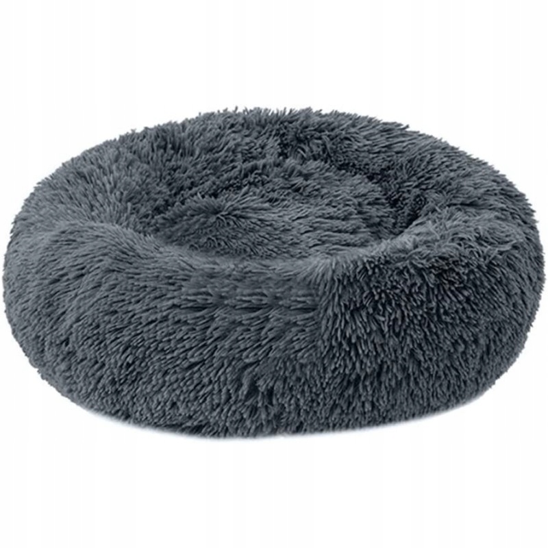 Levně Pelíšek Futrzak grafitové relaxační hnízdečko pro kočky a malého psa 60 cm