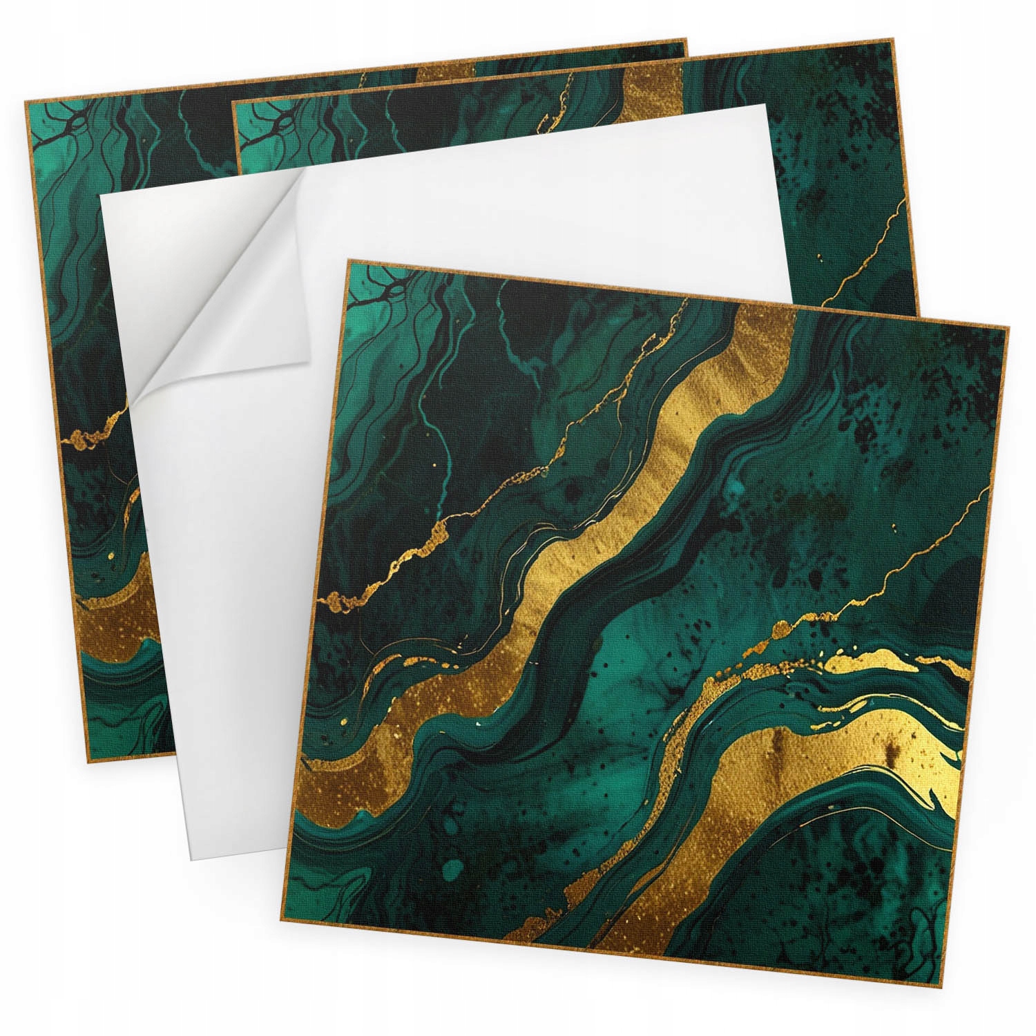 Sada vinylových panelů Vlny abstraktní struktury 4 ks 50x50 cm
