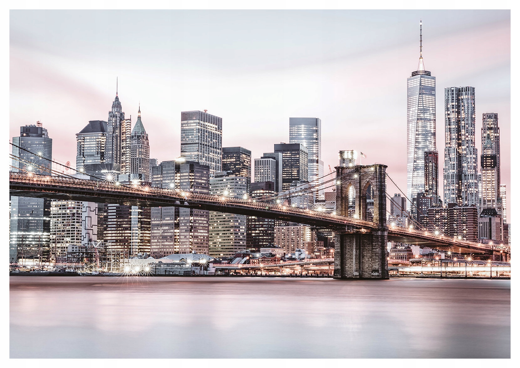 Fototapeta Brooklynský most New York v noci vinylová 460x300 lepidlo