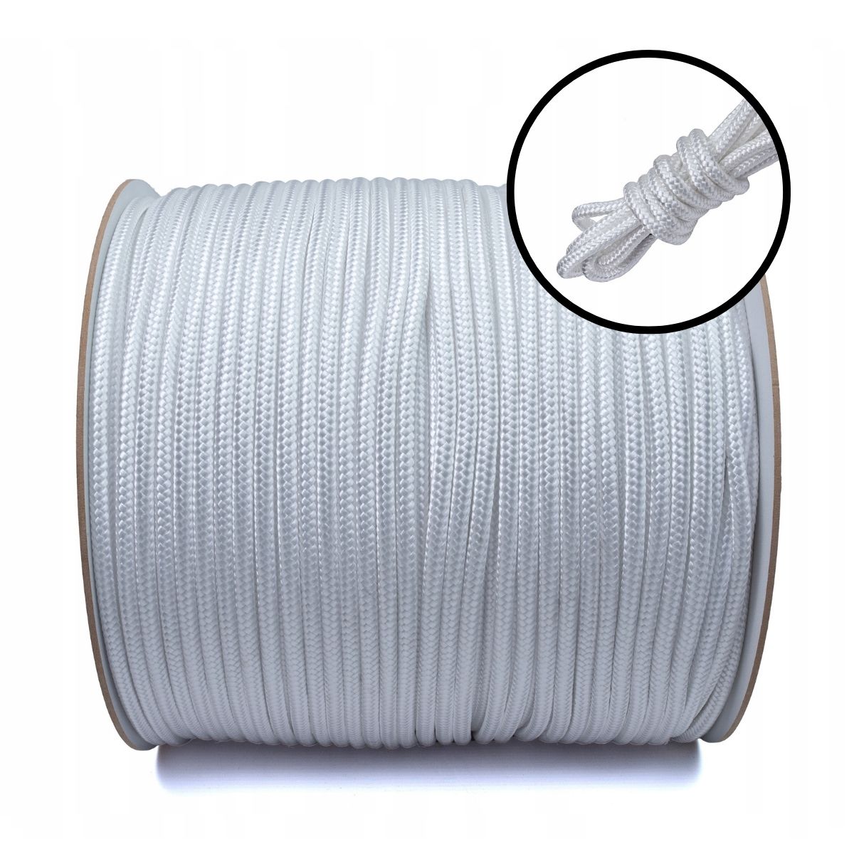 Polypropylenové lano Bílá Pletená šňůra Silná 10 mm 200M Tažná šňůra