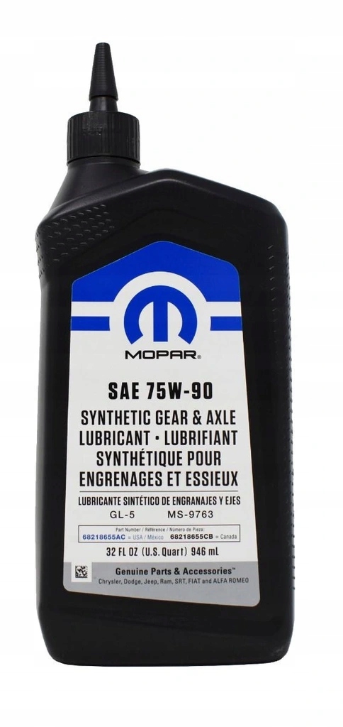 Mopar 75W90 Olej Pro Most 68218655AA