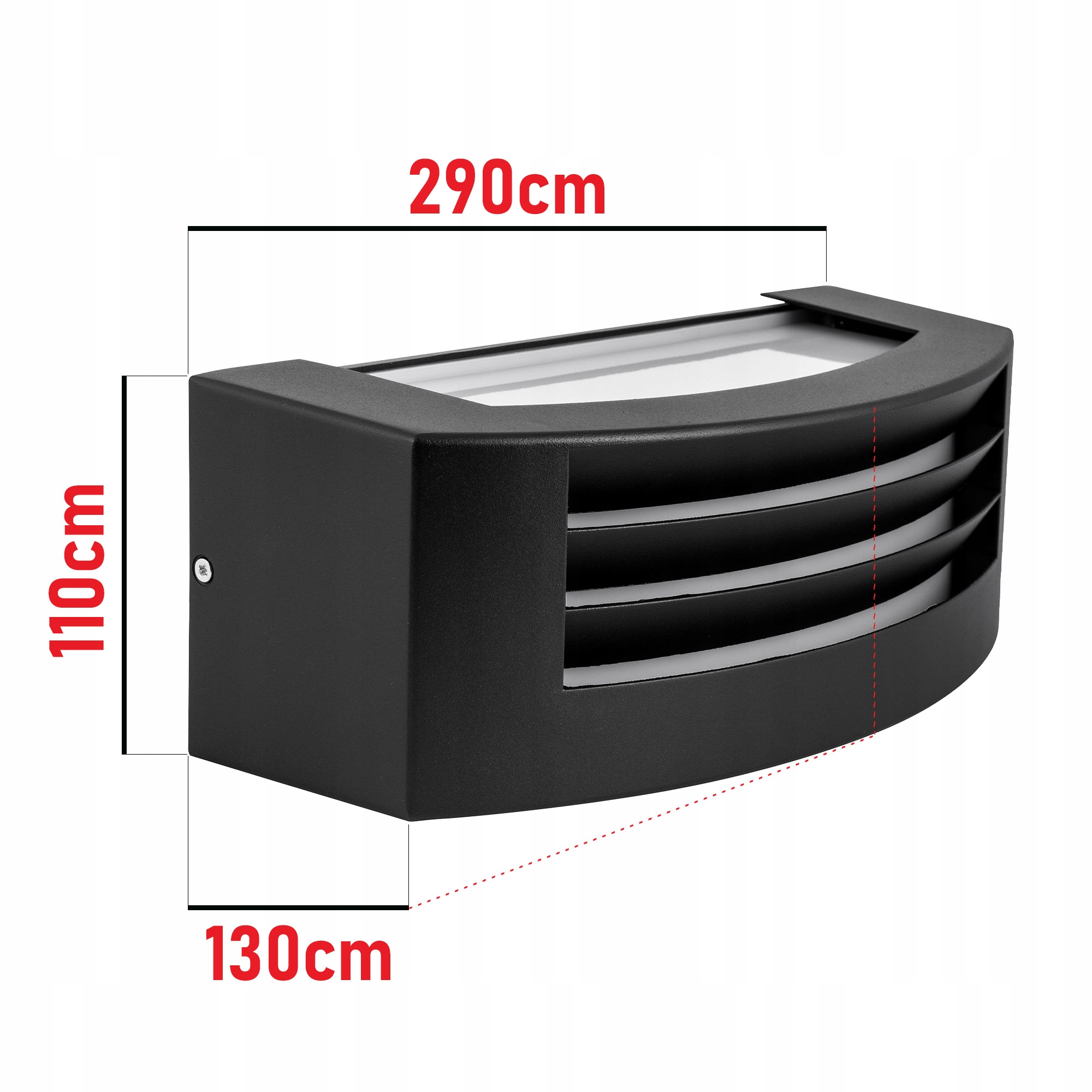 Lampa elewacyjna zewnętrzna LED kinkiet czarna Corso Marka Led-lux