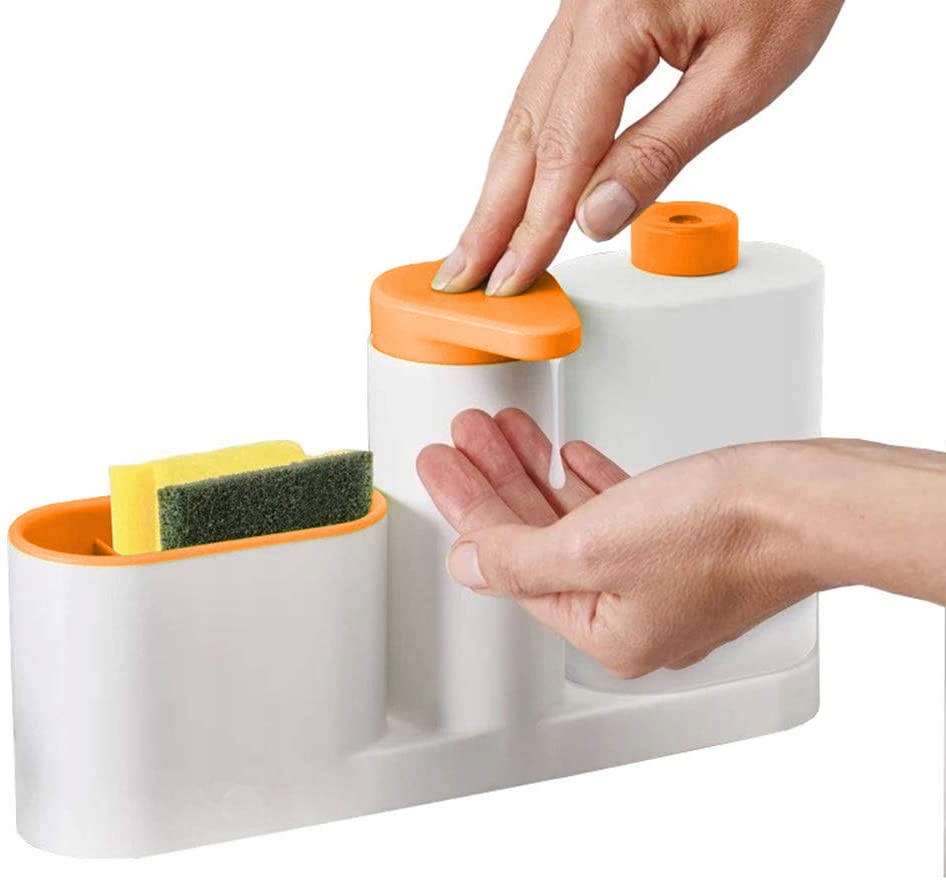 

Zestaw Pojemników Organizer Na Płyn Gąbkę Biały