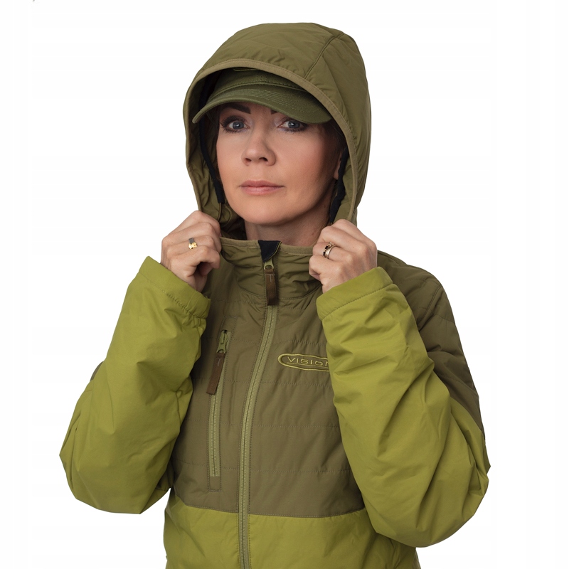 KURTKA PRIMALOFT 60g Lekka WIATROSZCZELNA Vision Subzero Forest Green R. XL Kolor dominujący odcienie zieleni