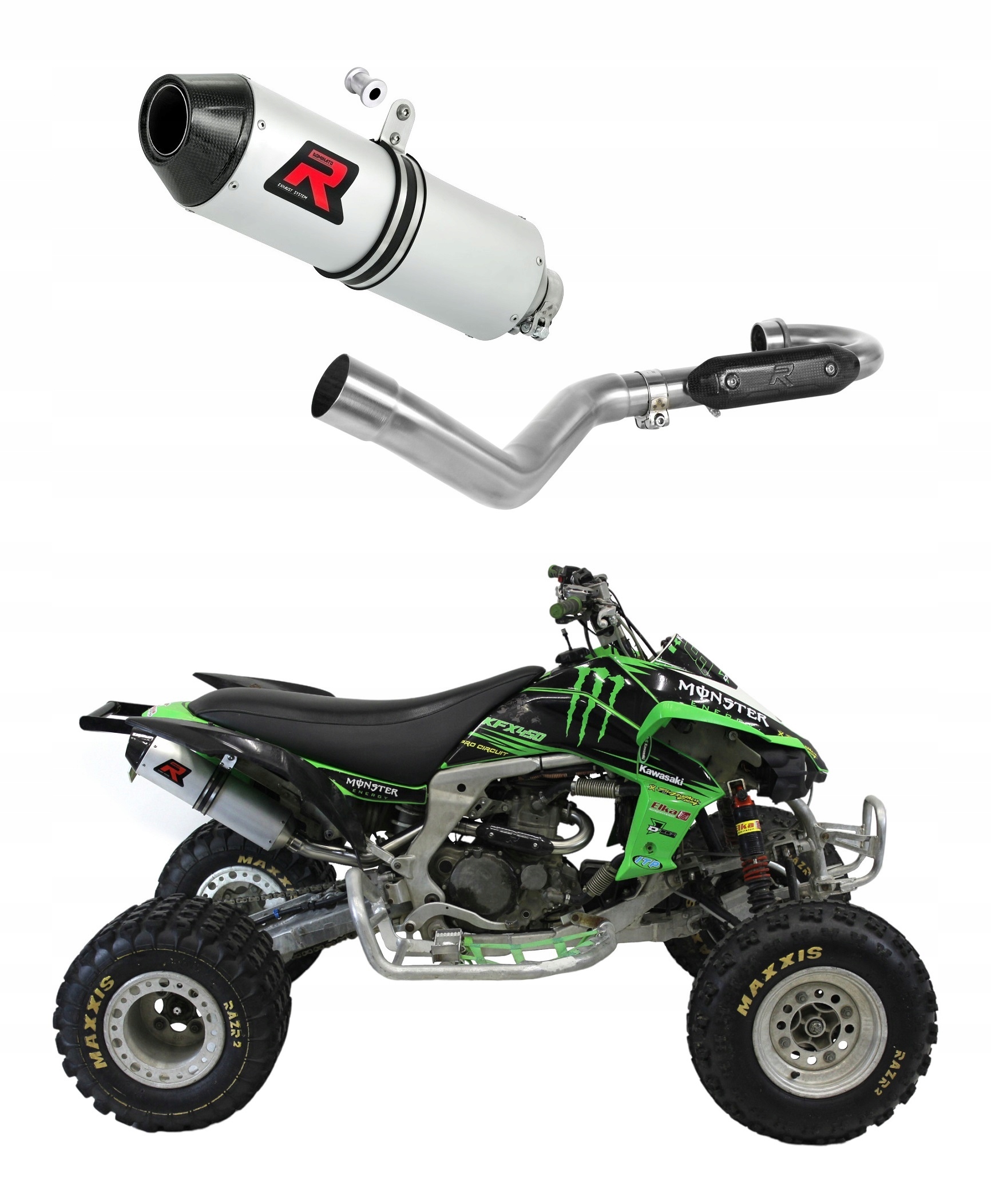 Uklad wydechowy KFX 450 2008 2014 MX2 DOMINATOR