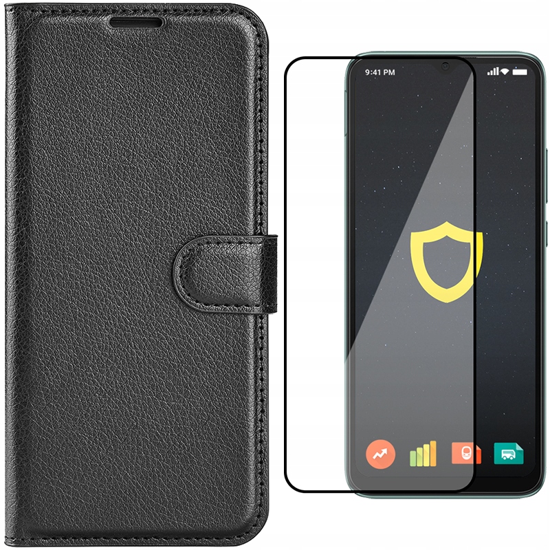 

Etui Portfel Case Litchi Do Poco C40 Szkło