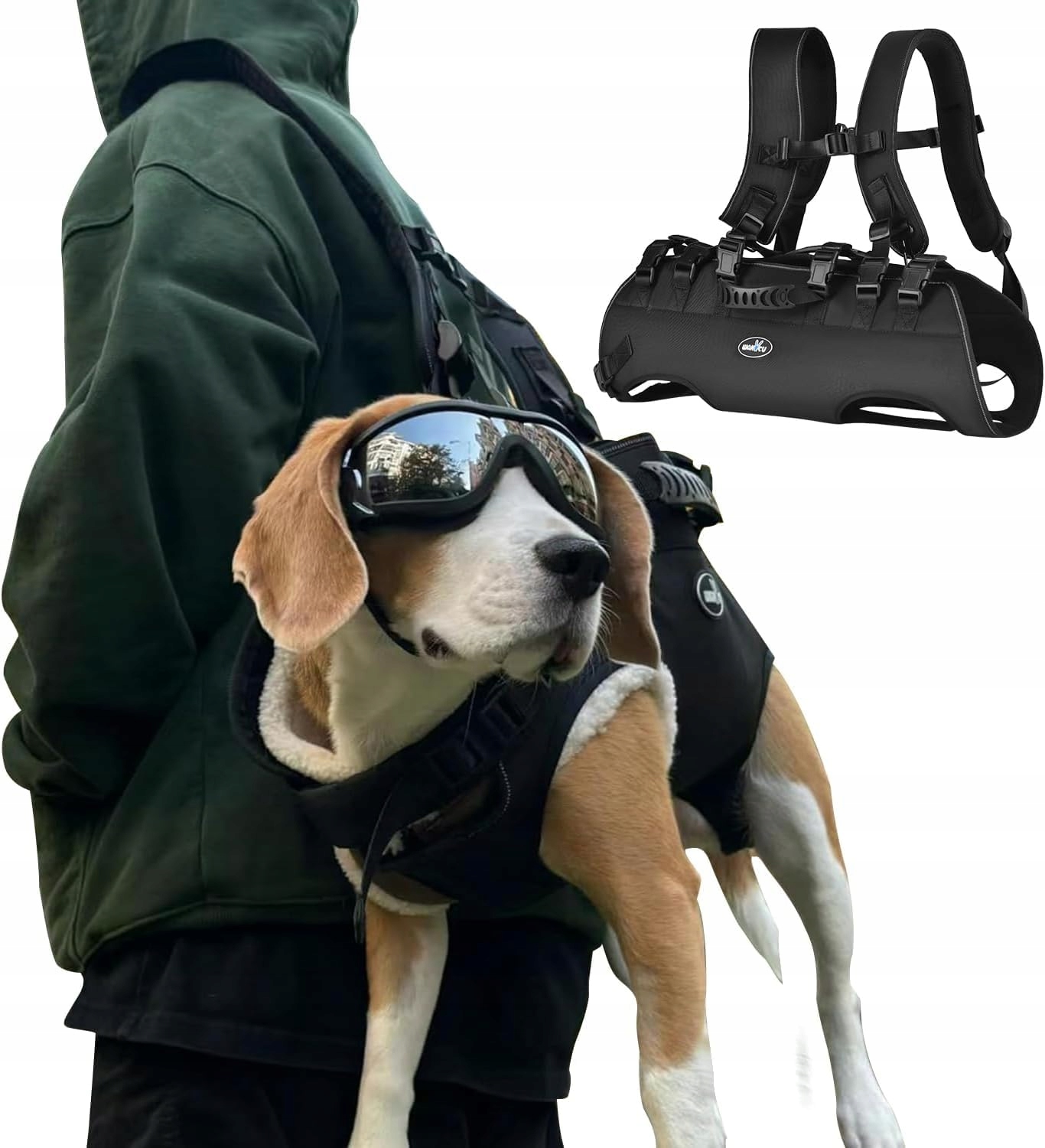 Wakytu Torba Dla Małych Psów Plecak Ratunkowy Czarny S