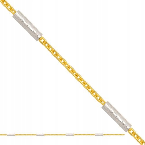 Efektní zlatý 585 anker s diamantovými vložkami 1.65 g R40 jako dárek