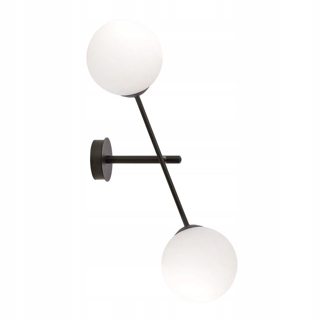 Nástenné svietidlo Emibig Linear K2 Black/Opál 2xE14, 40W, stmievač, IP20, Emibig