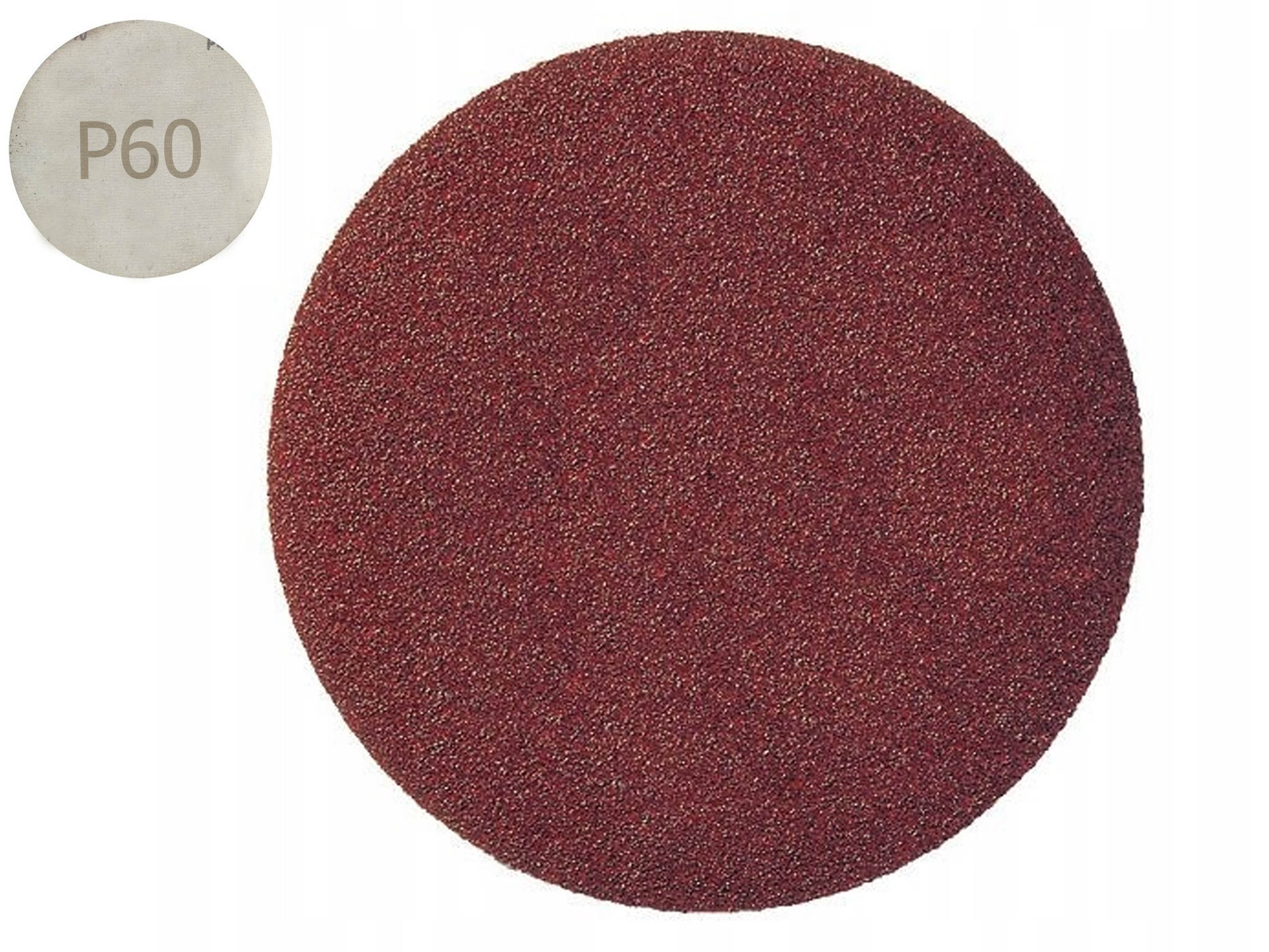 PAPIER ŚCIERNY KRĄŻEK RZEP NA DYSK 125 MM P60