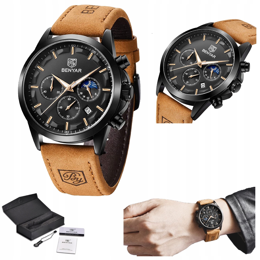 

Zegarek Męski Klasyczny Datownik Pasek