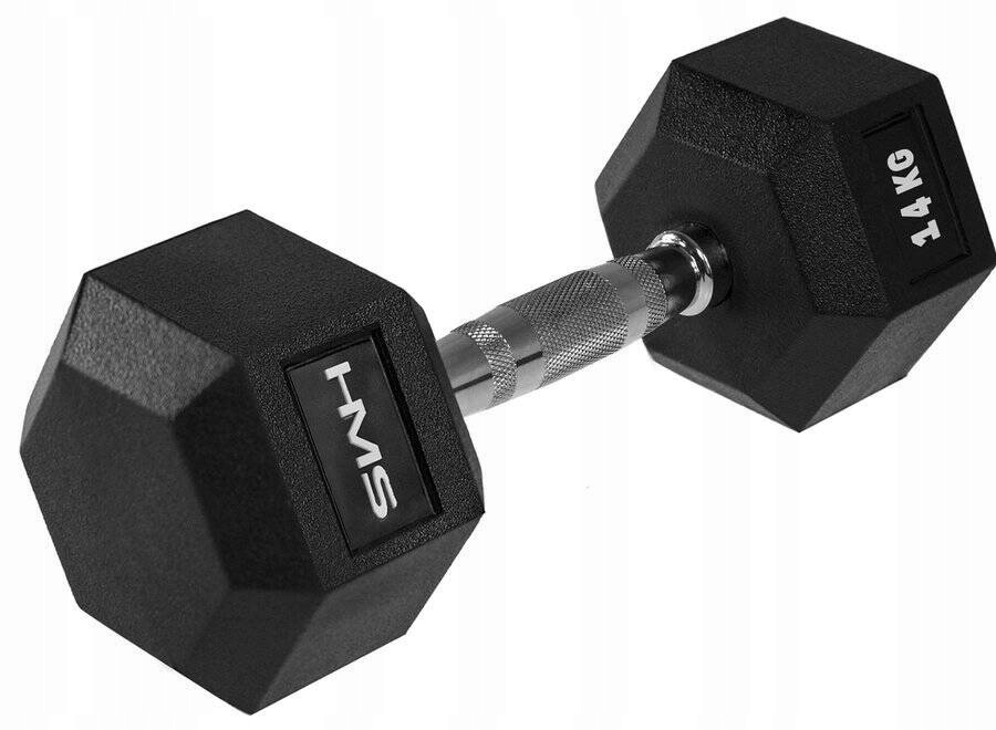 Hms Ocelová činka Hantelka Závaží pro fitness cvičení 14 kg