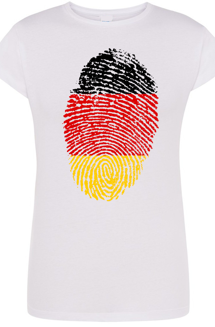 

Niemcy Flaga Odcisk Damski T-Shirt Rozm.S