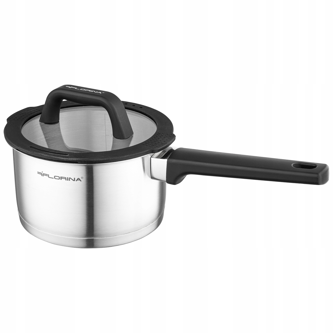 ZESTAW GARNKÓW CHEF 8el. FLORINA 1,8l 2,5l 3,5l 6l Kolor czarny srebrny