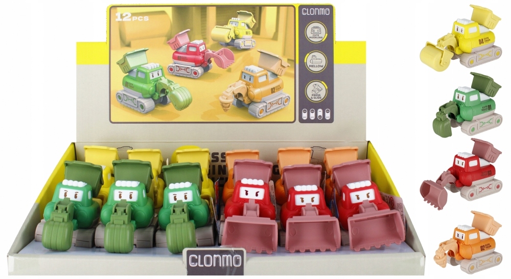 KOPARKA z NAPĘDEM dla DZIECI mała 13 cm MEGA CREATIVE pojazdy BUDOWLANE EAN (GTIN) 5904335886566