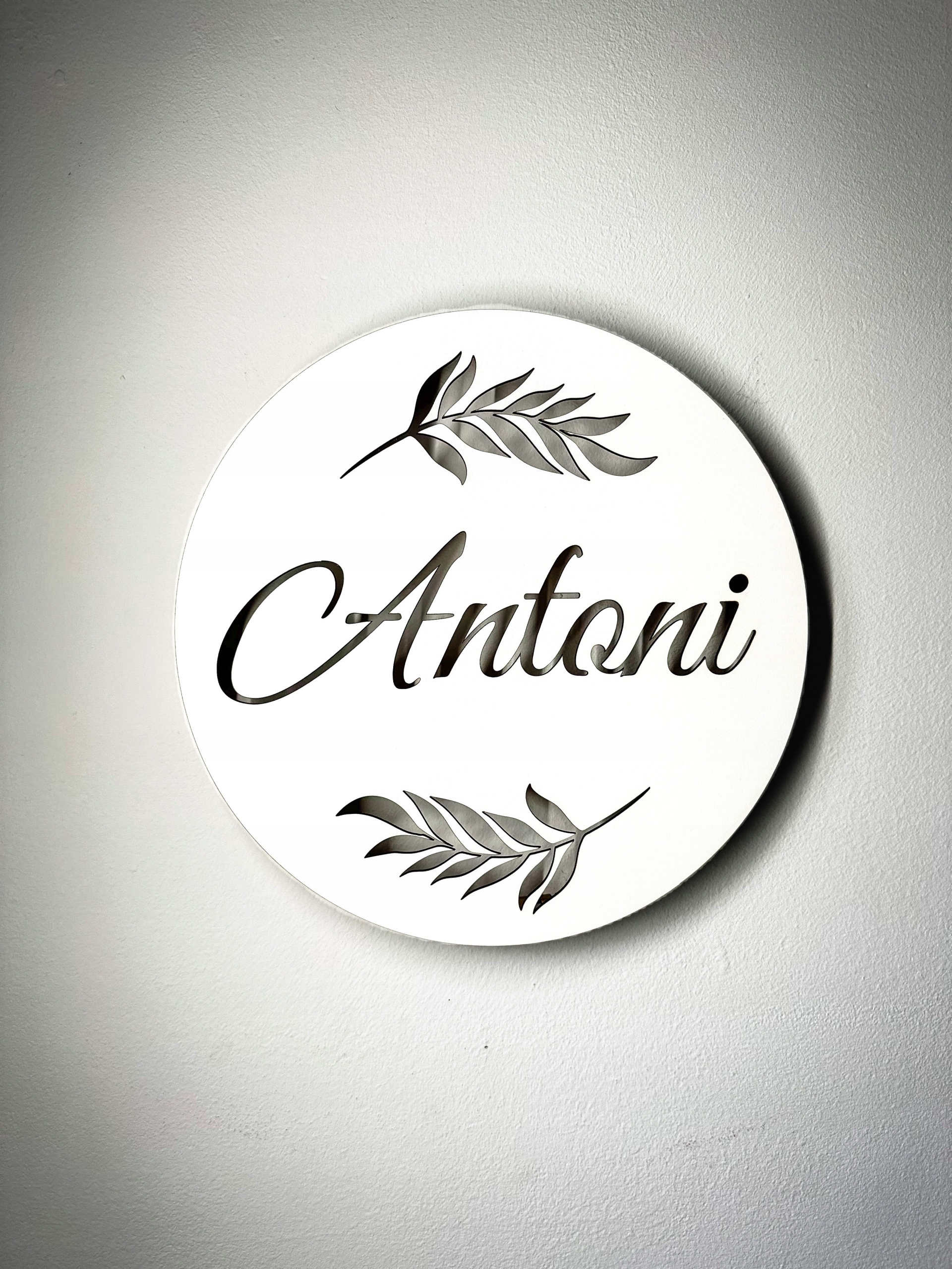 LAMPKA nocna LED Z IMIENIEM NA BATERIE 30cm BIAŁA Marka inna marka