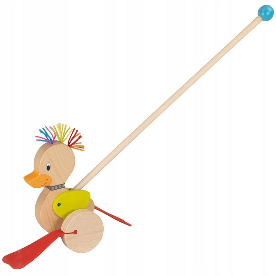 

Pchacz drewniany kaczka na kijku Goki