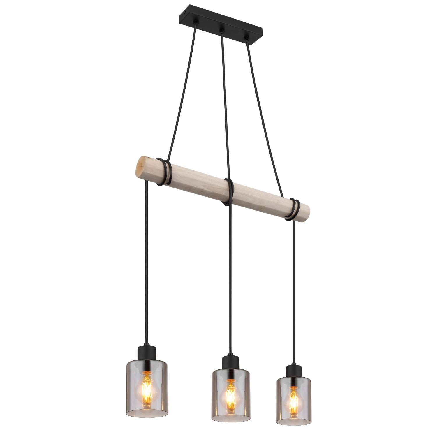 Závesná lampa Závesný luster Čierna Hadera 3xE27 40W Globo Lighting nad stôl